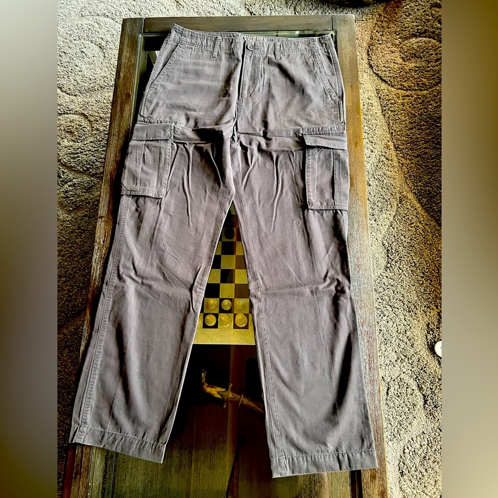 33x32 grey soft denim cargo pants